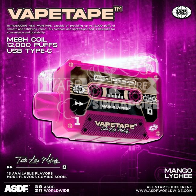 vapetape-12000-puff-mango-lychee-singapore-vape-store