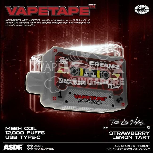 vapetape-12000-puff-strawberry-lemon-tart-singapore-vape-store